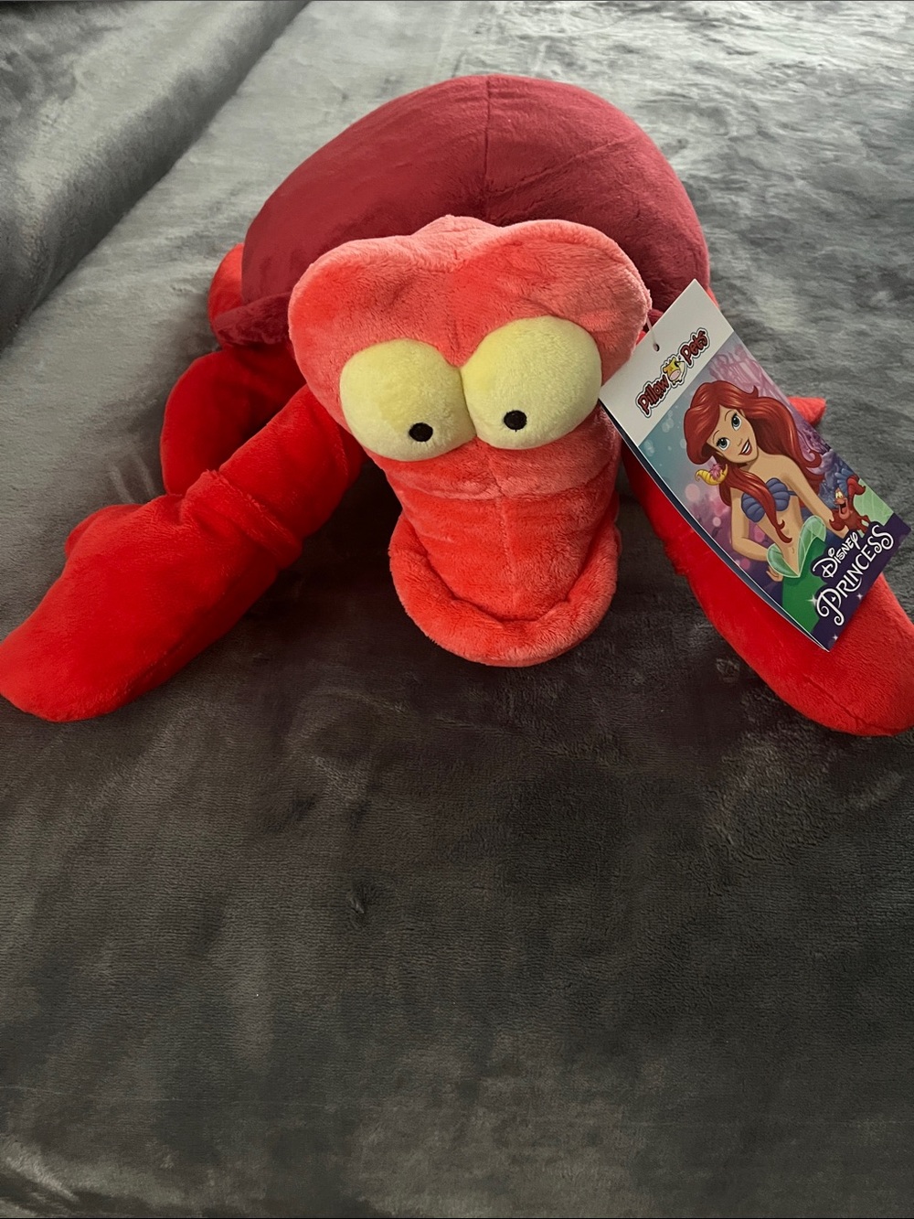 Disney Red Sebastian Plush with Yellow Eyes